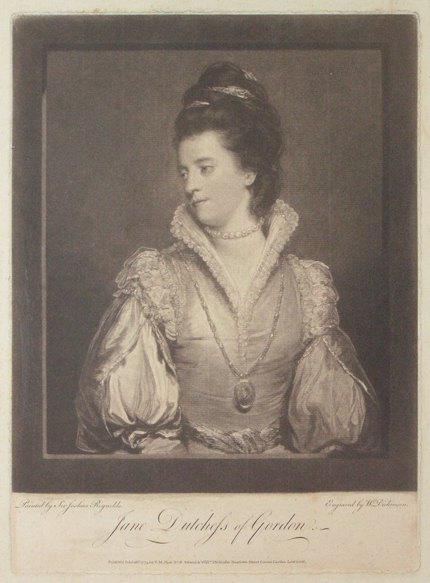 Mezzotint - Jane Duchess of Gordon - Dickinson